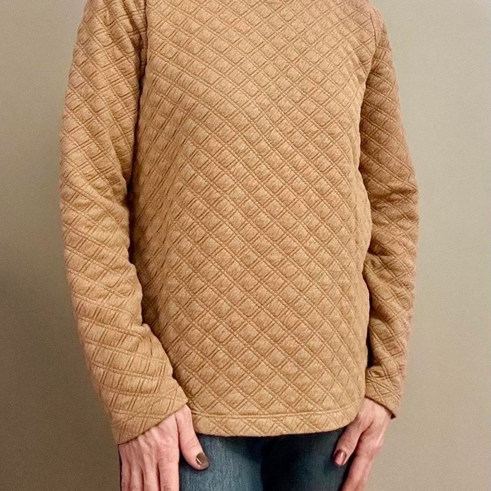 J.Crew brown quilted sweater‎ Size women's XS - Picture 3 of 6